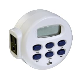Westek TE55WHB 1 Outlet Digital Timer with Grounded Outlet, White