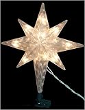 12 Lighted Star Of Bethlehem Christmas Tree Topper With Clear Lights