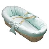 Baby Doll Bedding Pique Moses Basket, Blue