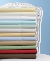 Martha Stewart Collection "360 Thread Count" Solid Fitted Sheet, Twin Milk