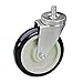 Threaded Stem Caster - Dark Blue Polyurethane 4" Wheel without Brake