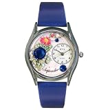 Whimsical Watches Women's S0910009 Imitation Birthstone: September Royal Blue Leather Watch