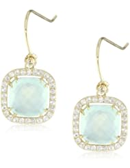 Kalan by Suzanne Kalan Chalcedony Cushion Cut Wire Drop Earrings