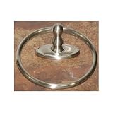 Top Knobs ED5BSNC Edwardian Bath Ring - Bushed Satin Nickel - Oval Back Plate