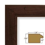 23x34 Picture / Poster Frame, Smooth Grain Finish, 1.26 Wide, Dark Brown (61999CO)