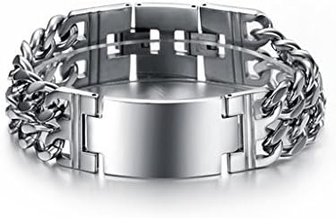 TIDOO Jewelry Fashion Mens Titanium Stainless Steel Bracelet Bible Cross Pattern Wristband Cuff Hand Chain For Men Biker Punk Gift Package Include