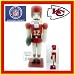 KANSAS CITY CHIEFS FOOTBALL WOOD NUTCRACKER ORNAMENT