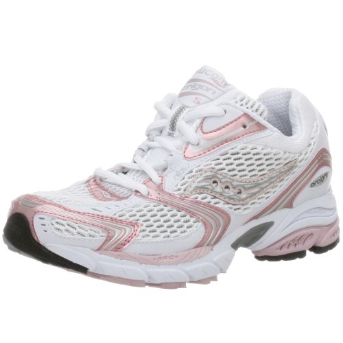 Saucony Women's Progrid Trigon 5 Ride Running Shoe,White/Pink,8 M