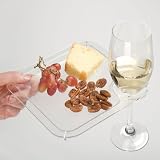 Hors D' Ourves Plate - Buffet & Party Plate with built-in Stemware Holder