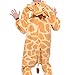 Silver Lilly Unisex Adult Pajamas - Plush One Piece Cosplay Giraffe Animal Costume