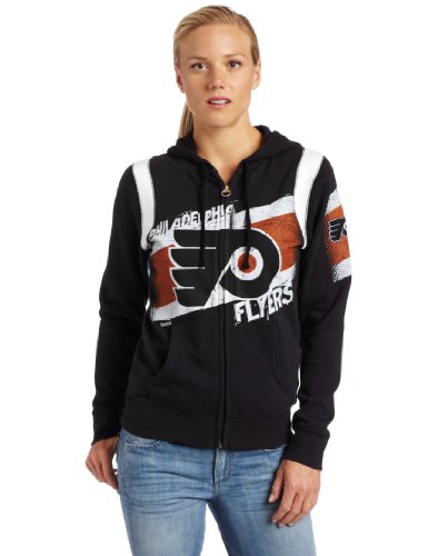 NHL Women's Philadelphia Flyers Tremendous Fan Fleece Full Zip Hood