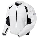 Icon Mens Merc Leather Motorcycle Jacket White Medium