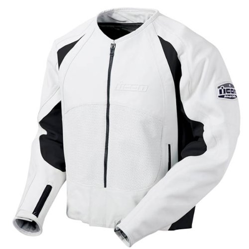 JACKET MERC LTHR WHT MD - ICON CLOTHING -