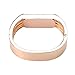 Eway Zine Alloy Housing Replacement Bracelet for Fitbit Flex Wireless Activity and Sleep Wristband Rose Gold