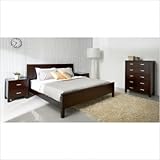 Azara 4 Piece Bedroom Set in Cappuccino Size: California King
