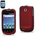 Red Hard Rubberized Case Cover For Samsung Dart T499