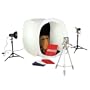 Square Perfect SP500 Platinum Photo Studio In A Box with 2 Light Tents & 8 Backgrounds For Product Photography