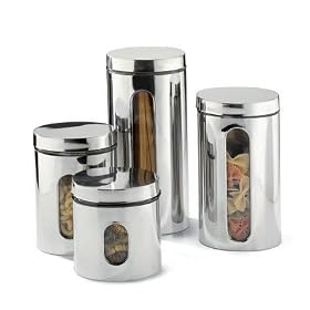 Arcosteel Duo Styli 0690 4 Piece Porthole Canister Set by Acrosteel