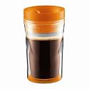 Bodum Small Anywhere Travel Mug with Spill Proof Locking Lid, 8-Ounce, Orange