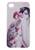 Buy Here Click Here® Premium Designer iPhone 4, 4s case; Girl with Bareback Dragon Tattoo Iphone Case / Skin / Cover for Apple iPhone 4S / iPhone 4