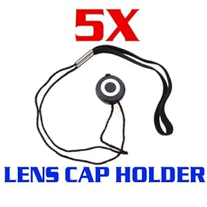 CowboyStudio 5 X Universal Lens Cap Keeper Holder with Elastic Band for All DSLR Camera Canon, Nikon, Olympus, Sony Camera