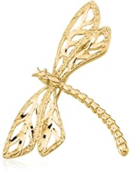 Dragonfly brooch in 14 Karat Yellow Gold