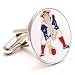 Vintage New England Patriots NFL Logo'd Executive Cufflinks w/Jewelry Box