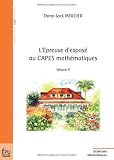 L épreuve d exposé au CAPES mathématiques, Volume II