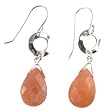 EXP Handmade Orange Red Carnelian Beaded Earrings With Sterling Silver