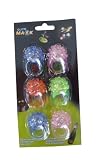 Lot 6 bagues lumineuses fille