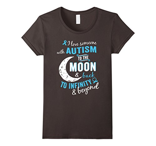 Women's Autism Shirts - Autism Awareness Ribbon T-shirts Mom/Dad/Kid Medium Asphalt