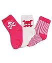 Rising Star Girls Skull Socks 3-Pack (6-18M)