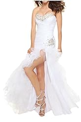 Sweetheart Organza  Slit Homecoming Dress/Prom Dress  With Rhinestones