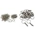 Nickel Plated 6mm & 9mm Split Rings & Key Chain Rings w/Chain Kit 600 Pcs