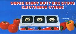 Heavy Duty 3-Burner Gas Stove - Electronic Strike