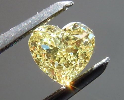 Jaz77 - Heart 6x6mm Cubic Zirconia Canary Yellow Top Quality 6A (Diamond Like) CZ Loose Stone