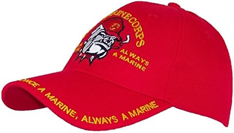 Medals of America U.S. Marine Corps W/Bulldog Ballcap (One Size) - Red