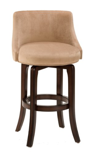 Hillsdale Napa Valley 30 in. Swivel Bar Stool - Khaki Fabric Seat On Sale