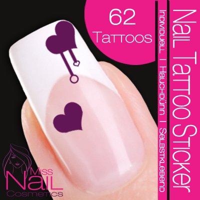 Nail Tattoo Sticker Herz - beere Preisvergleich