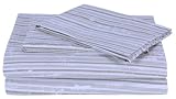 Big Save bedroom sets king-Elite Home Reflections Collection Stripe 4-Piece 300 Thread-Count 100-Percent Cotton Sateen King Sheet Set, Ivory Free Shipping