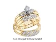 Beautiful Yellow Gold 3pc. Genuine Marque Diamond Set For Him and Her " Special "