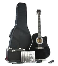 Esteban Master Class Black Cutaway Guitar Package w/ Amp, 5 DVDs and Accessories - Blem