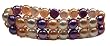 2 Rows of Fresh Water White/Beige/Lavender Colored Pearls with Sterling Silver