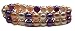 2 Rows of Fresh Water White/Beige/Lavender Colored Pearls with Sterling Silver