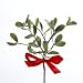 10" MISTLETOE PICK W/RED SATIN BOW
