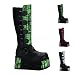 MENS UV Cyber Wedge Boots Interchangable Panels Mens Gothic Boots