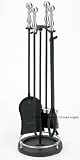 Review Copperfield  / Copperfield 61014 Woodfield Satin Nickel/black 4-piece Tool Set With Round Base and Gallery Rail