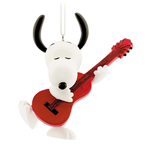 Hallmark Peanuts Snoopy with Guitar Christmas Ornament Arts