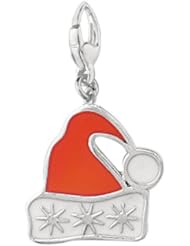 Sterling Silver ENAMEL SANTA HAT Charm