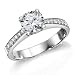 Diamond Engagement Ring in 14K Gold / White - IGI Certified, Round, 1.20 Carat, E Color, SI1 Clarity